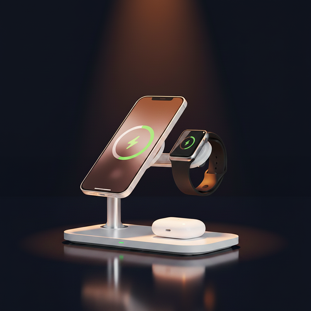 Chargeur 3-en-1 Blanc