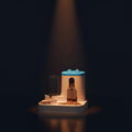 Gravity Pet Feeder - Blue lid