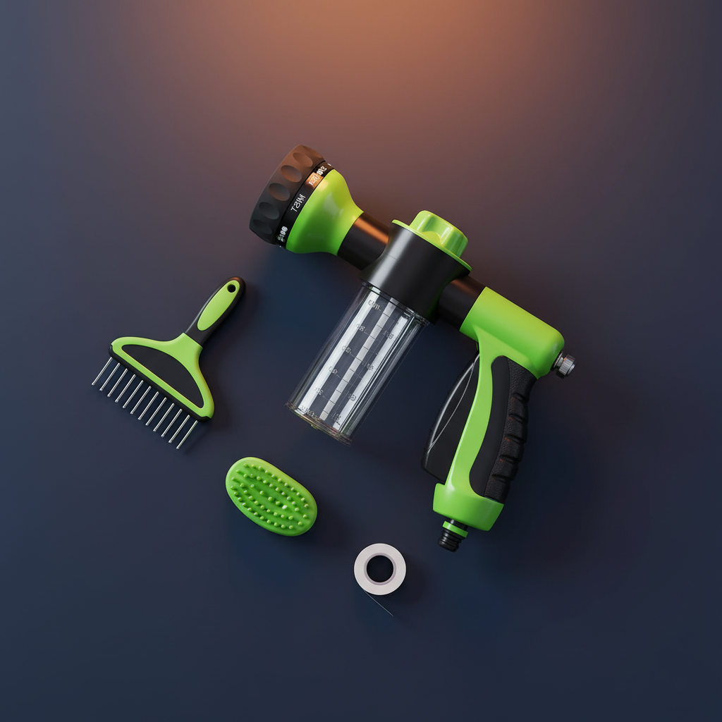 Pet Shower Sprayer - Flat Lay Kit