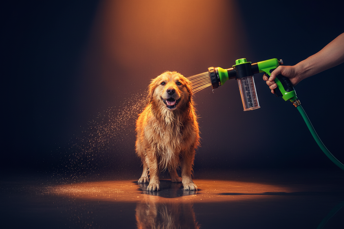 Pet Washing - Navy Background